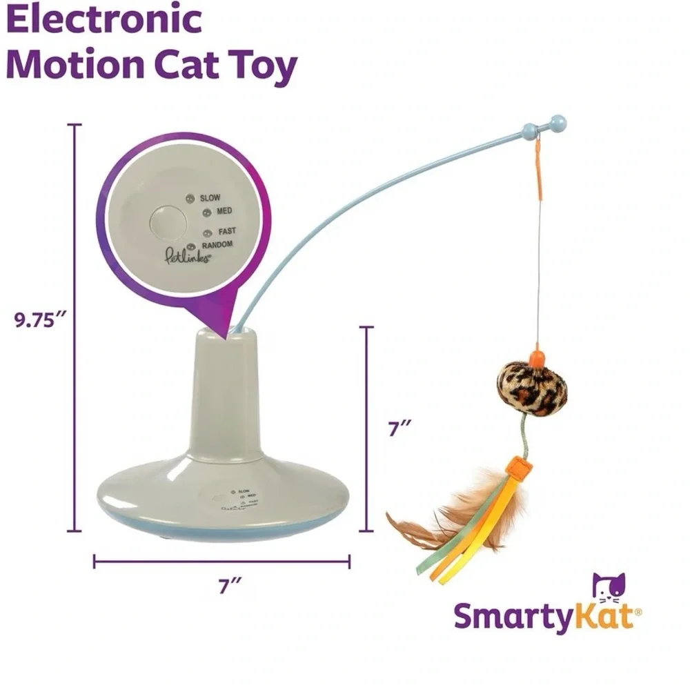 Instincts by Smarty Kat Electronic Motion Cat Toy - Automated, Twirls and Spins!